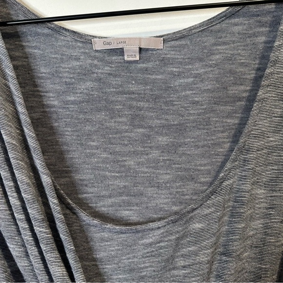Gap Women’s Faux Wrap Linen Blend Tank Sleeveless Dress in Gray Size Large - Picture 7 of 7